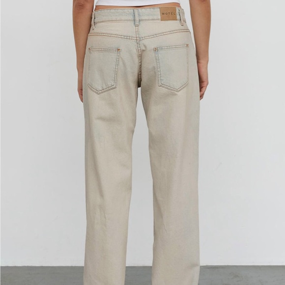 Motel Rocks Low Rise Parallel Jeans in Arctic Blue - Picture 2 of 11